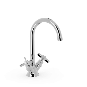 Bateria umywalkowa stojąca dwuuchwytowa Tres Clasic chrom 24210901