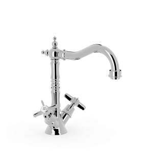 Bateria umywalkowa stojąca dwuuchwytowa Tres Clasic chrom 24210902