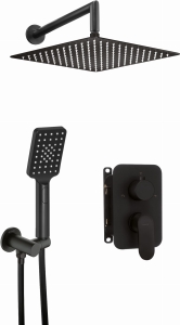 Zestaw prysznicowy podtynkowy Deante Alpina nero + Box