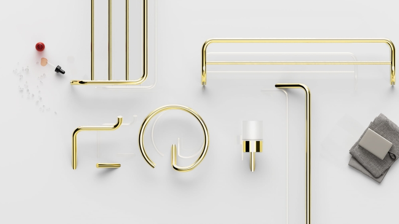 Wieszak na ręcznik ścienny Deante Silia złoty