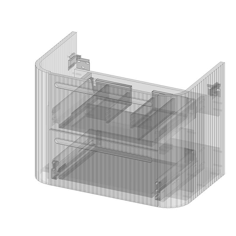 Szafka podumywalka Devo Gloria 2 stone grey supermatt 70x50x42