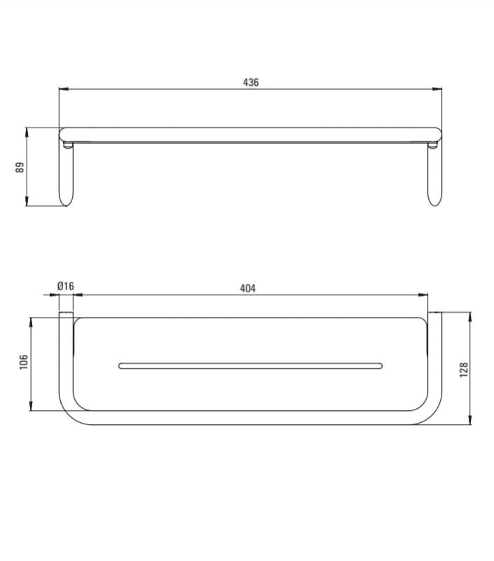 Półka ścienna Deante Silia stal szczotkowana