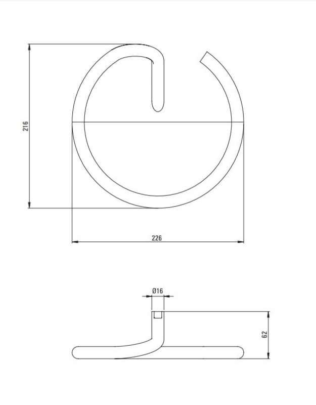 Wieszak na ręcznik Deante Silia okrągły stal szczotkowany