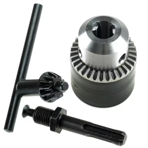 Zestaw Dedra- uchwyt wiertarski kluczykowy, futerko do wiertarki