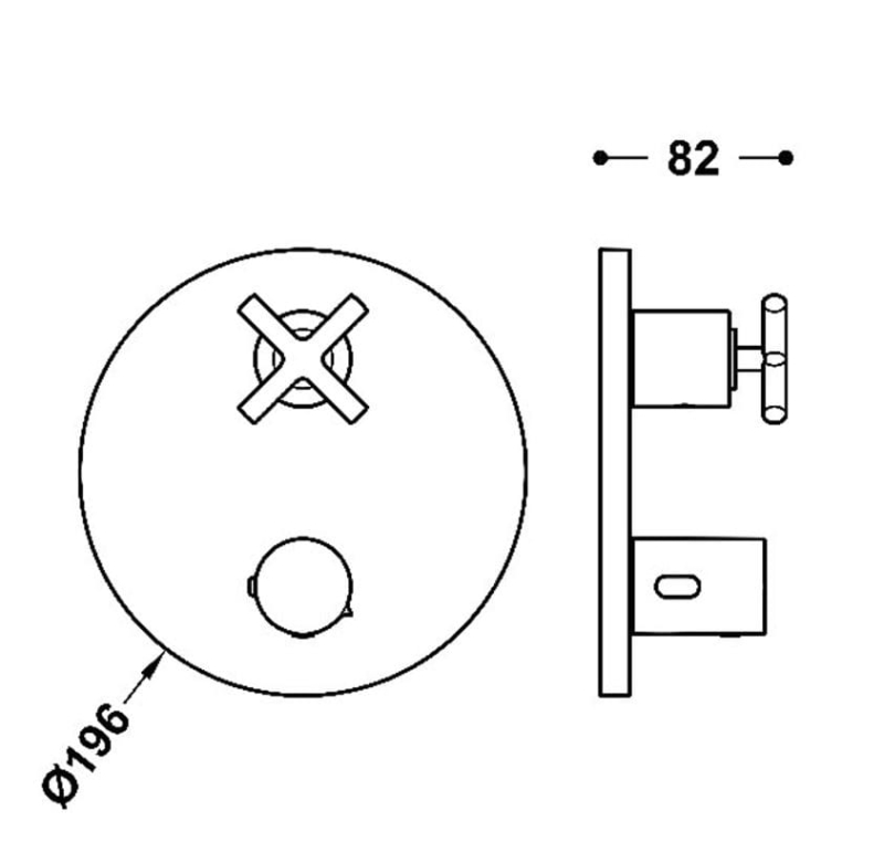 Maskownica do wpuszczanego korpusu 2-drożnego Tres Therm box stal 28325001AC