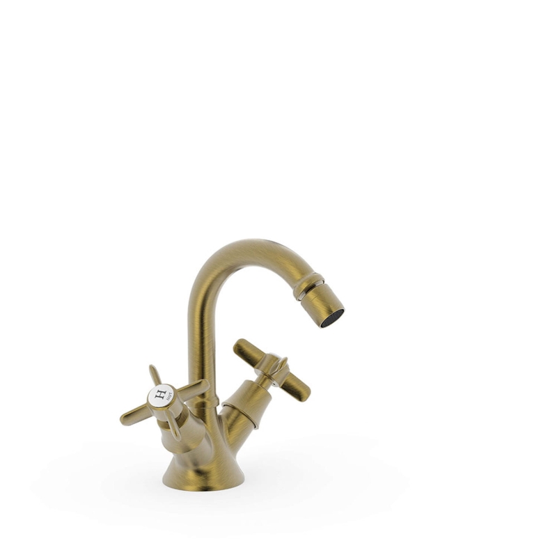 Bateria bidetowa Tres Clasic mosiądz antyczny matowy 24212201LM