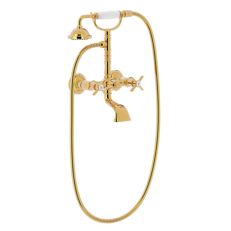 Bateria wannowo-prysznicowa Tres Clasic 24-K Złoto 24217601OR