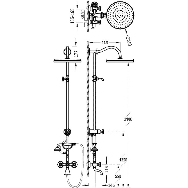 Zestaw natryskowy Tres Clasic chrom 24217602