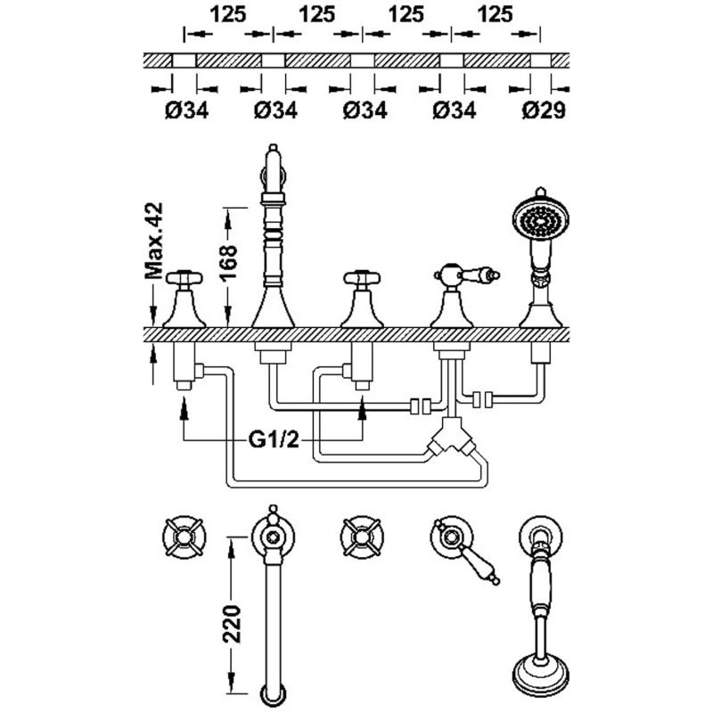 Bateria nawannowa Tres Clasic chrom 24214601