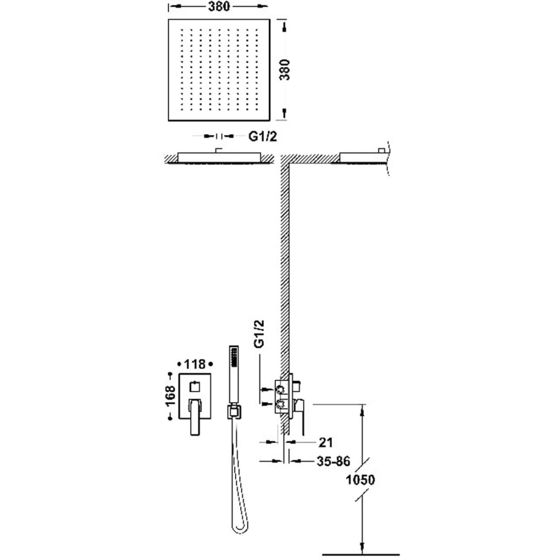 Zestaw podtynkowy Tres Slim Exclusive