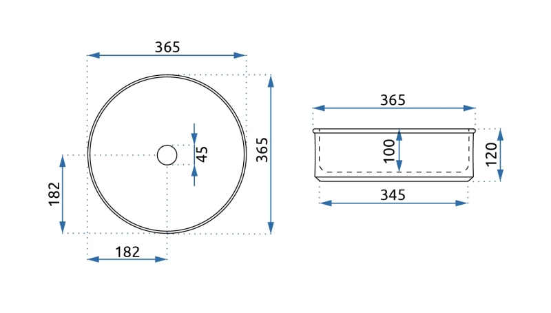 Umywalka nablatowa Rea Charlotte
