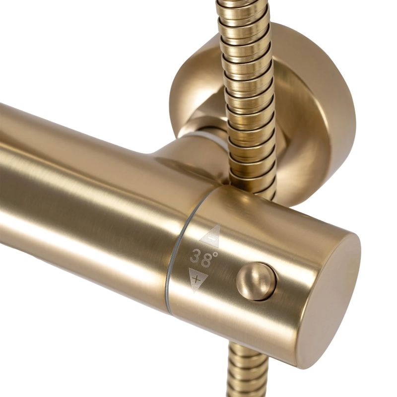 Zestaw natryskowy Rea Parot złoty szczotkowany