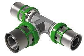 Trójnik redukcyjny, zaprasowywany mosiężny Comap MultiSkin 20x16x20