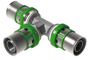 Trójnik zaprasowywany mosiężny Comap MultiSkin 26x26x26