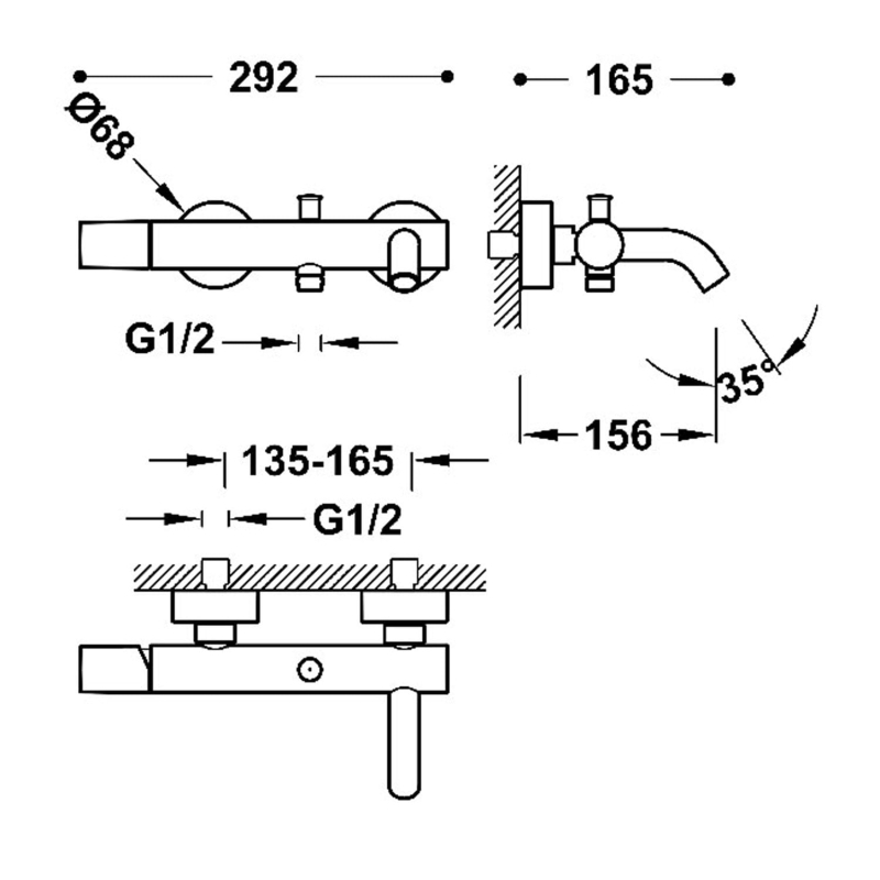 Bateria wannowo prysznicowa Tres Study Exclusive