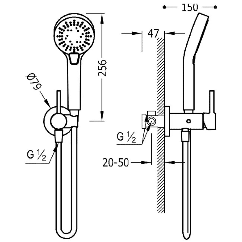 Zestaw prysznicowy podtynkowy Tres Study Exclusive
