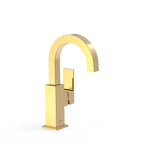 Bateria umywalkowa Tres Cuadro z boczną dźwignią 24-K złoto 00660502OR