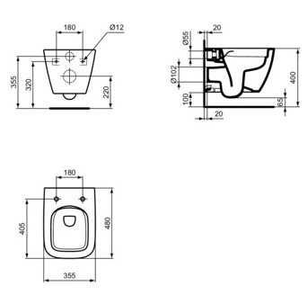 Zestaw Ideal Standard I.LIFE S miska WC z deską wolnoopadającą