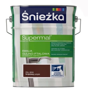Emalia Olejno-Ftalowa Śnieżka Supermal brązowy połysk 5l