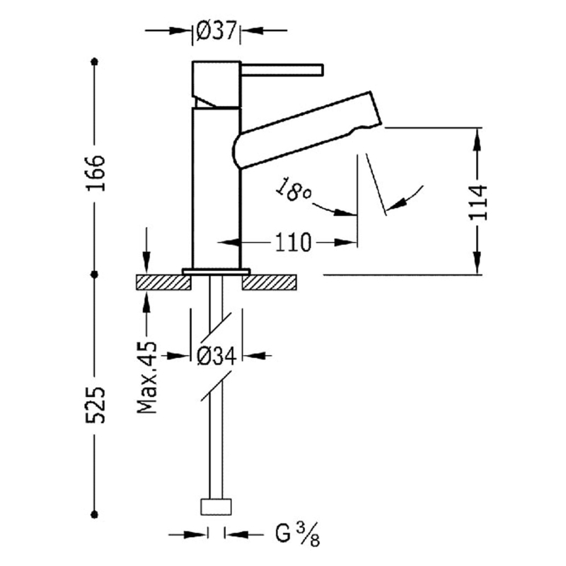 Bateria umywalkowa Tres Max
