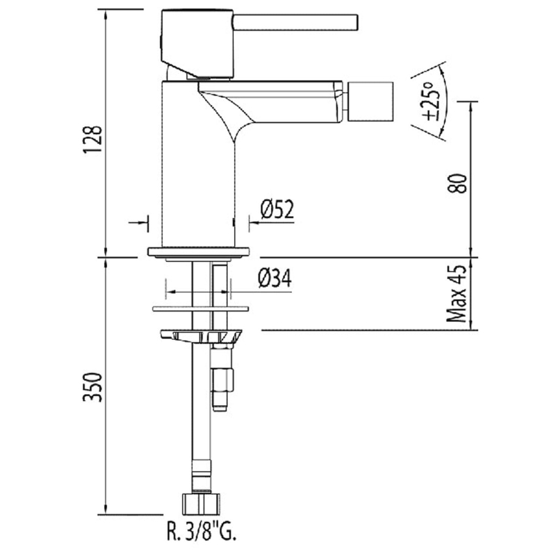 Bateria bidetowa Tres Max