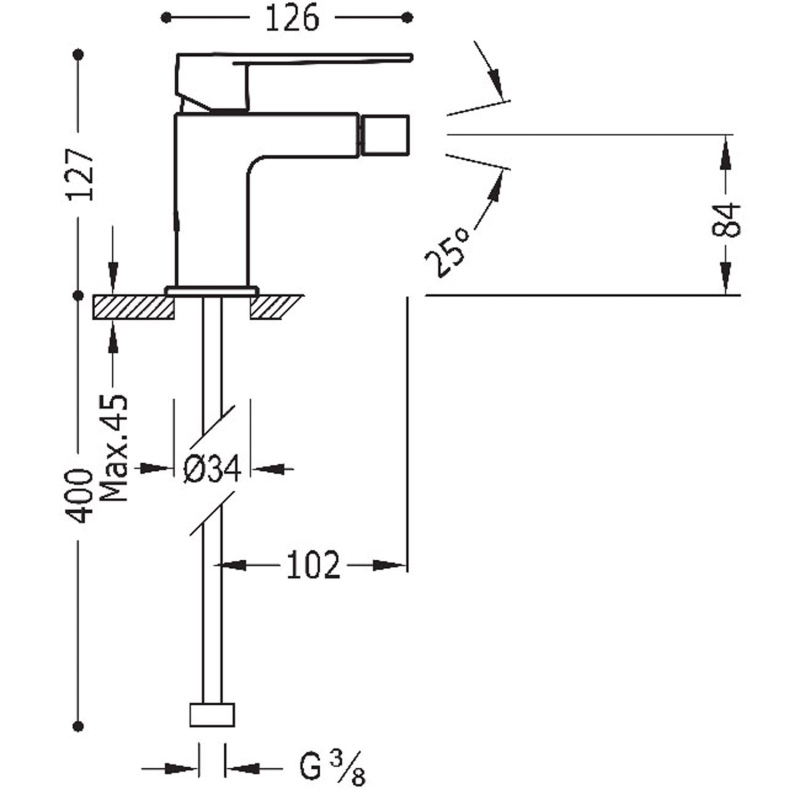 Bateria bidetowa Tres Class