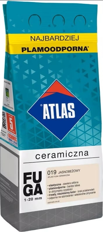 Fuga ceramiczna Atlas jasnobeżowy 019 2kg