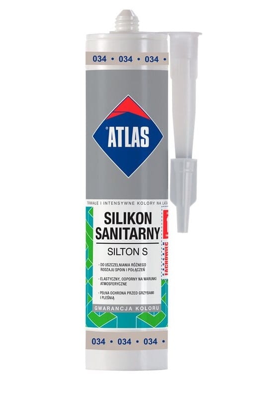 Silikon sanitarny Atlas jasnoszary 034