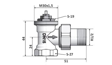 Zawór termostatyczny Schlosser DN15