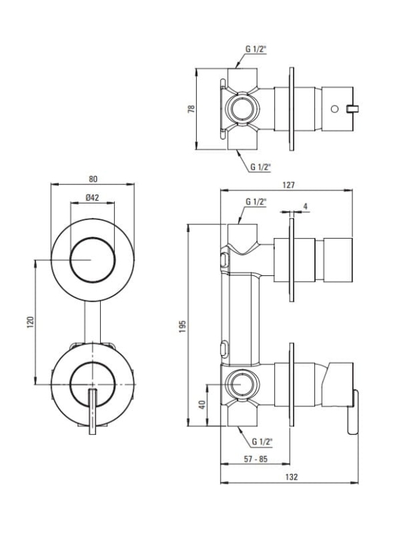 Zestaw prysznicowy podtynkowy Deante Silia