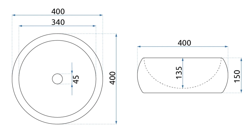 Umywalka nablatowa Rea Luna black/gold