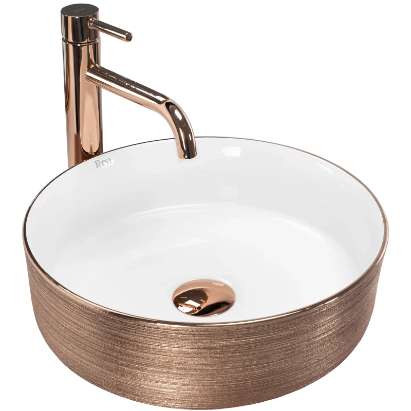 Umywalka nablatowa Rea Sami rose gold