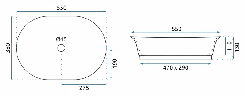 Umywalka nablatowa Rea Wilma Rustic