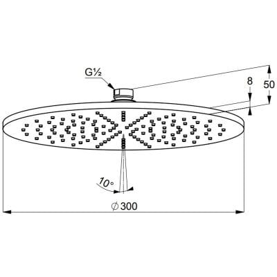 Deszczownica Kludi A-QA biały mat 30cm