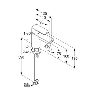 Bateria umywalkowa Kludi Pure&Style