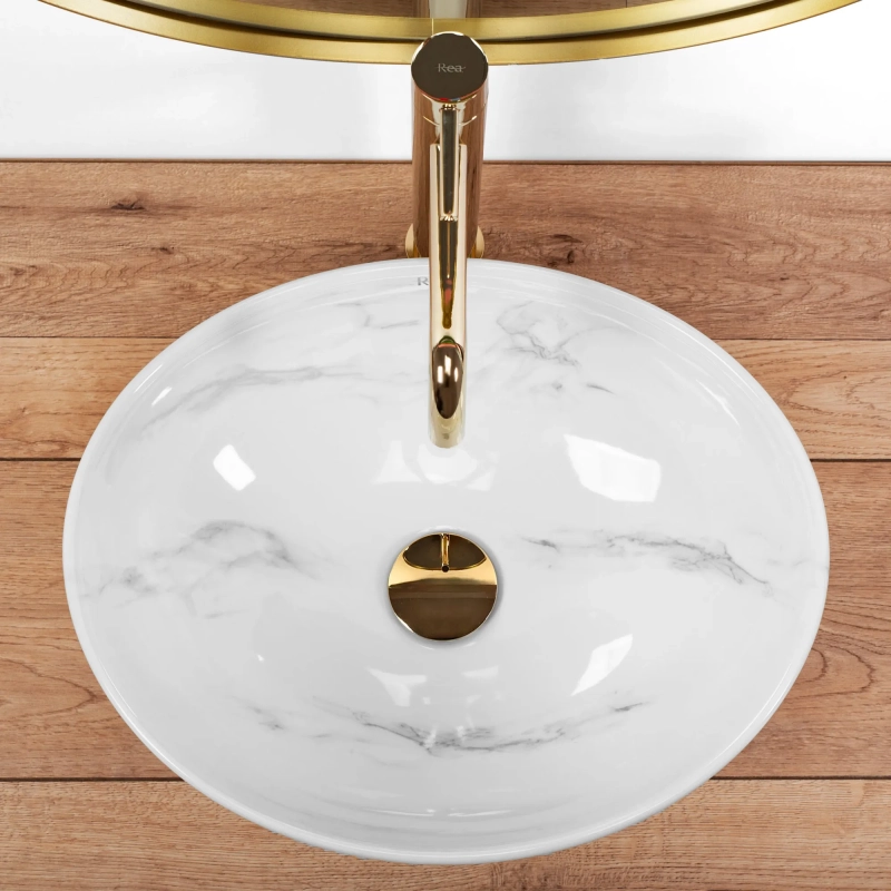 Umywalka nablatowa Rea Sofia Nature Marble