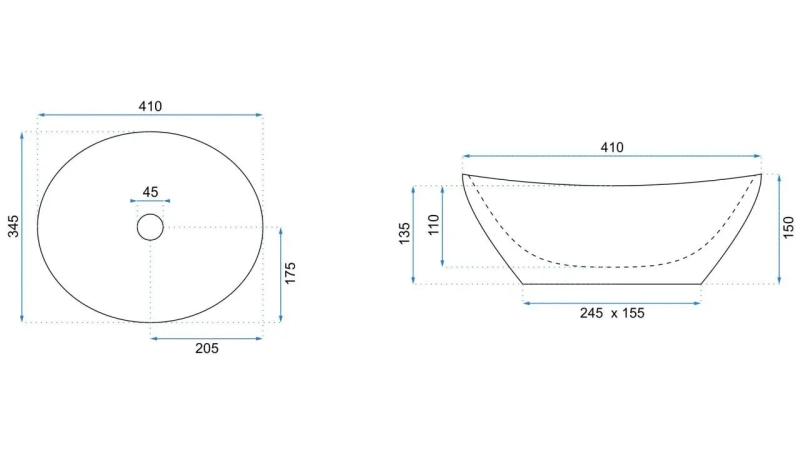 Umywalka nablatowa Rea Sofia Nature Marble
