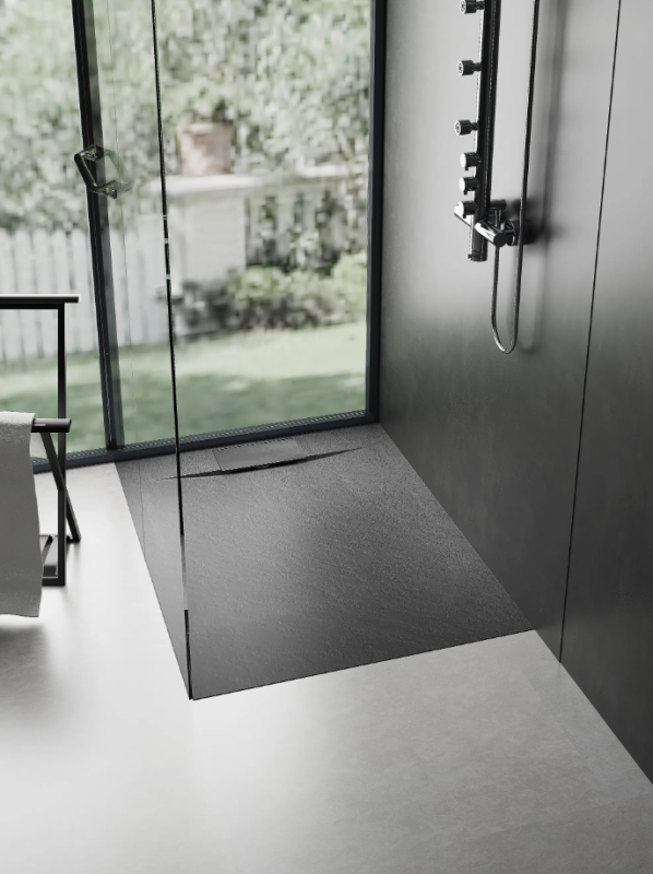 Brodzik prostokątny Rea Bazalt