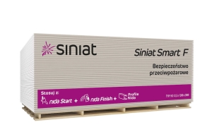 Płyta gipsowo-kartonowa Siniat Smart Typ F 300x120 cm 12,5 mm 