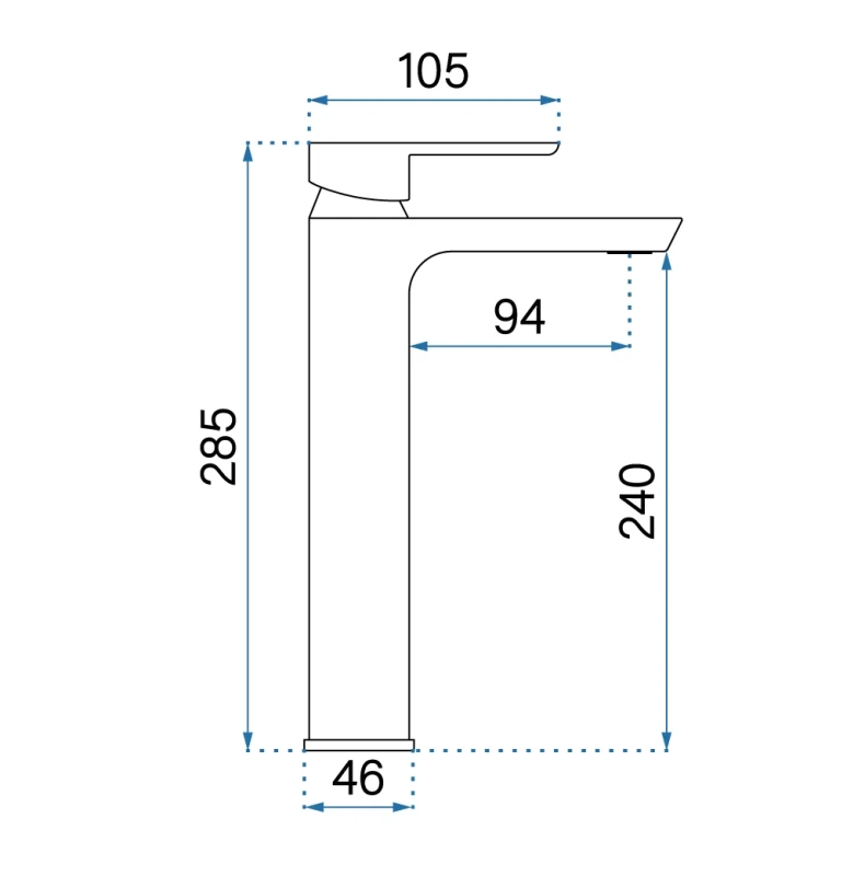 Bateria umywalkowa Rea Argus wysoka złota