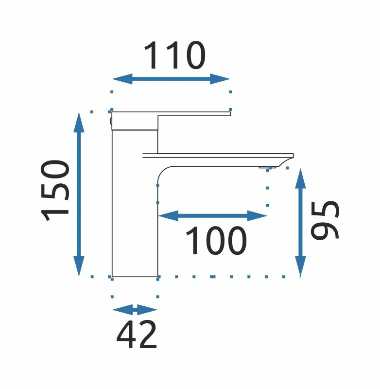 Bateria umywalkowa Rea Storm czarna