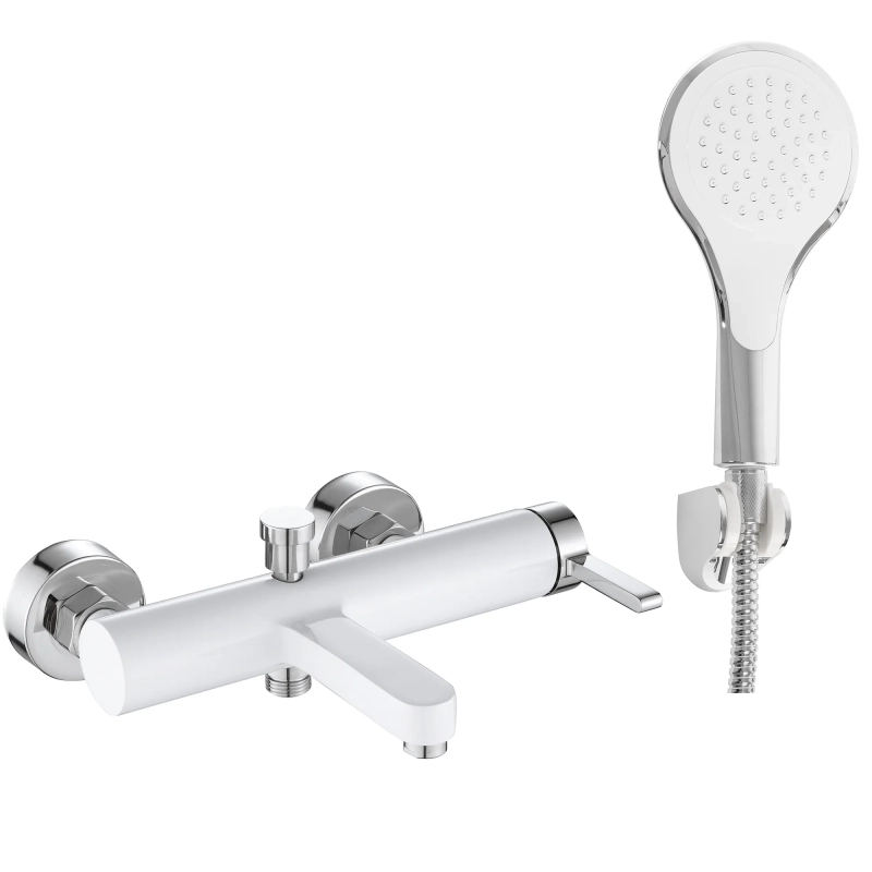 Bateria wannowa Rea Polo biała/chrom