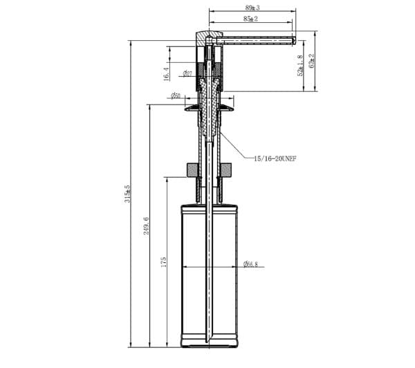 Dozownik do mydła Franke Comfort Czarny Mat 112.0652.763
