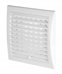 Kratka wentylacyjna Awenta Luna biały TL10 z żaluzją 140x140mm Fi 100mm