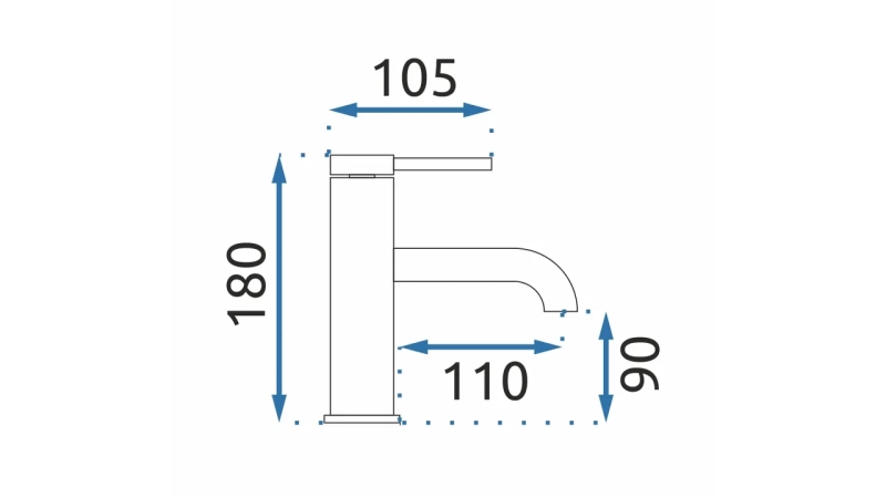 Bateria umywalkowa Rea Spot złota