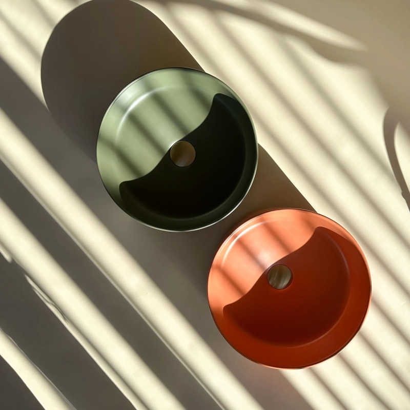 Umywalka nablatowa Rea Sami green matt