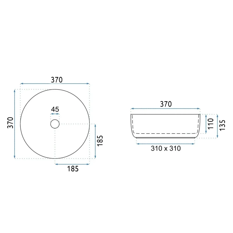 Umywalka nablatowa Rea Sami green matt