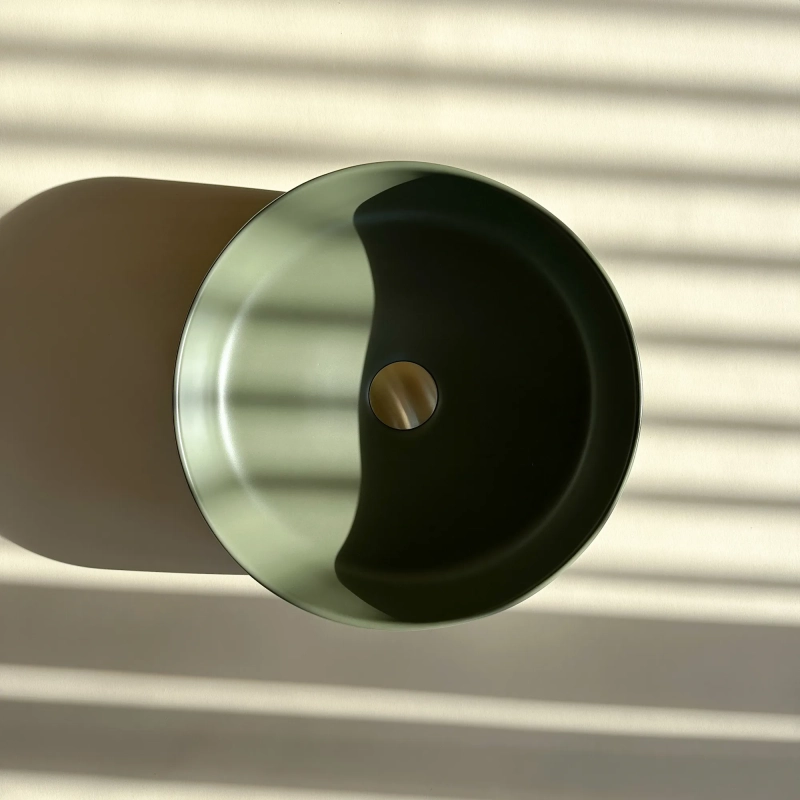 Umywalka nablatowa Rea Sami green matt