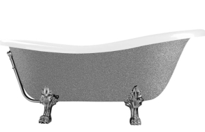 Wanna Wolnostojąca Besco Olaya Glam srebrna 160 + nogi złote- dodatkowo 5% RABATU na kod BESCO5