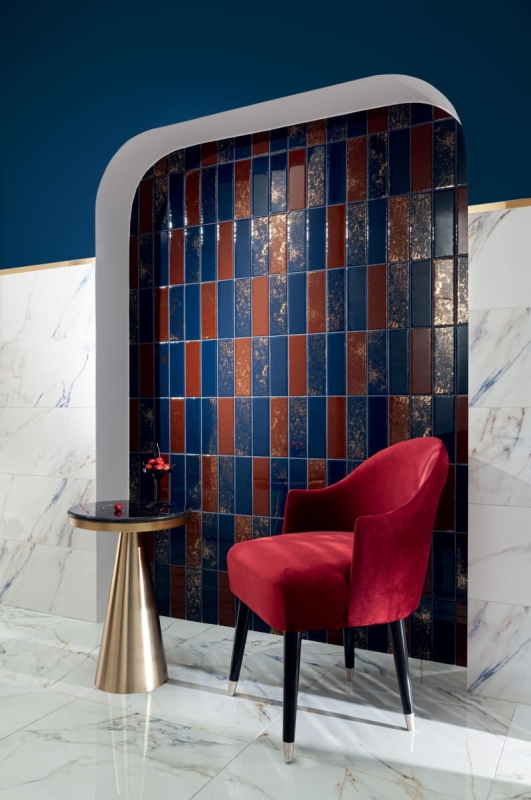 Dekor ścienny Tubądzin Blue Stone